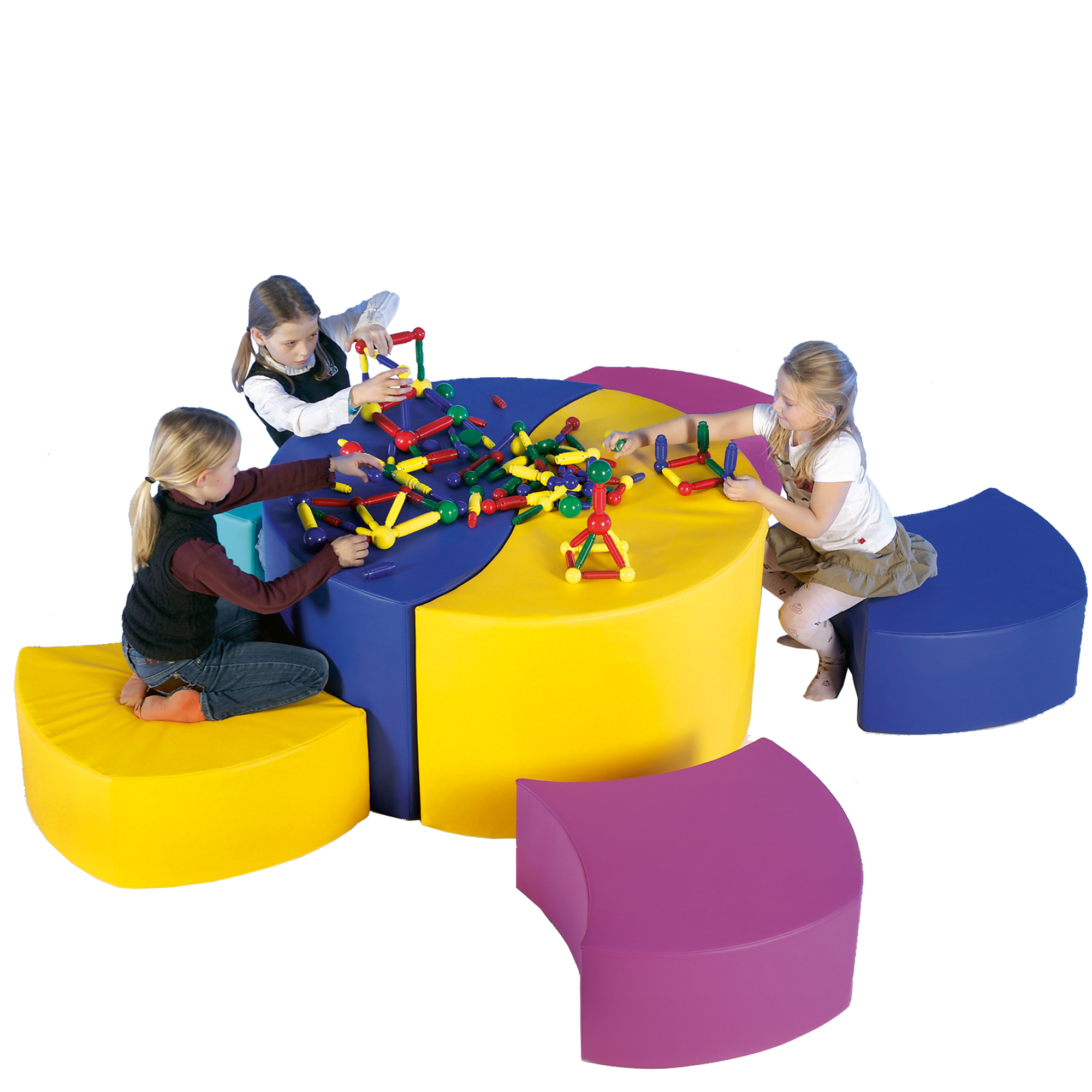 Swing-it Zit tafelgroep, 7 stuks, kunstlederen bekleding