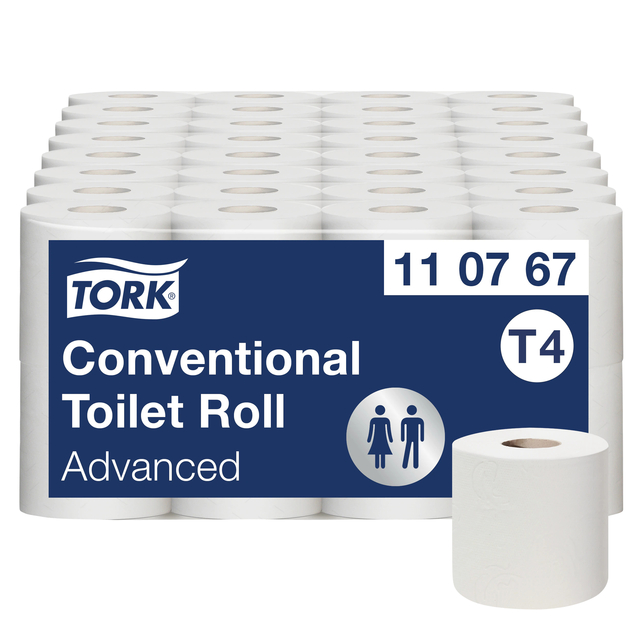 Toiletpapier Tork T4 advanced 2-laags 250vel wit 110767