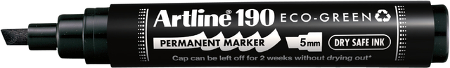 Permanent marker Artline 190  Dry Safe Eco schuin 2-5mm zwart