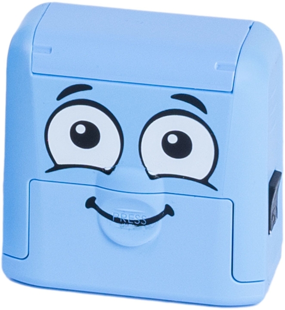 cube, toy, blok, blauw, gezicht
