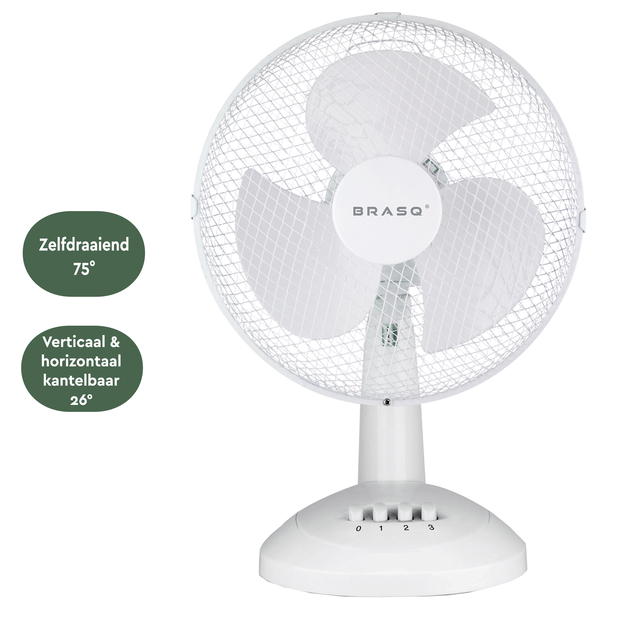 Tafelventilator BRASQ F400 Ø 30cm wit