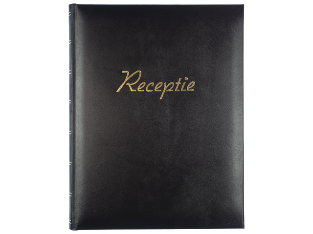 receptie, notitieboek, zwarte kaft, binding, notitieboekje