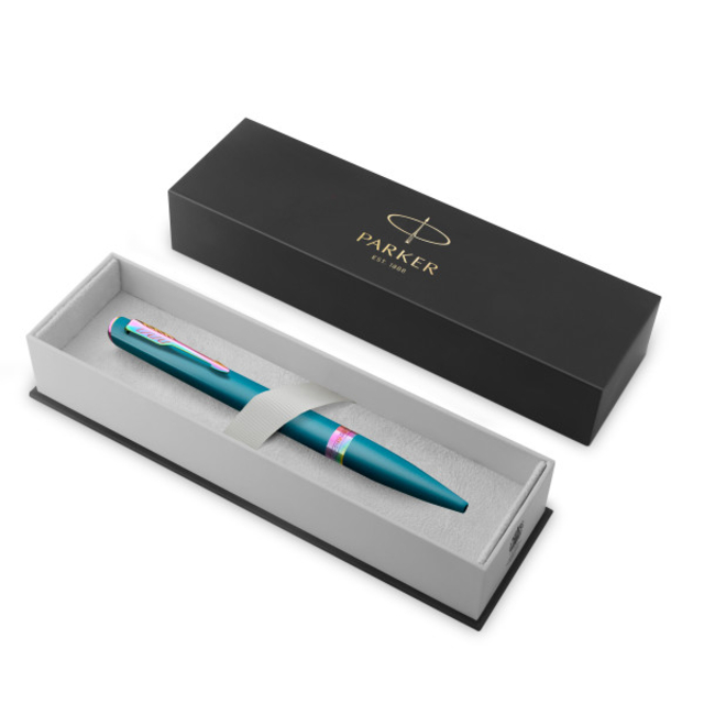 pen, balpen, turquoise, geschenkdoos, Parker