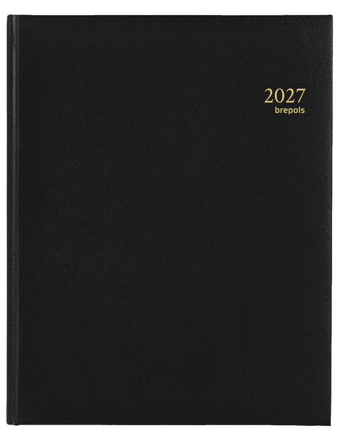 planner, notitieboek, zwart, 2027, gelinieerd