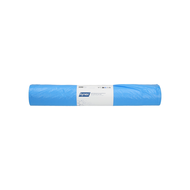 plastic bag, garbage bag, roll, blue, compact
