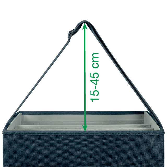 Opbergtas Leitz gestoffeerd 200x210x355mm grijs