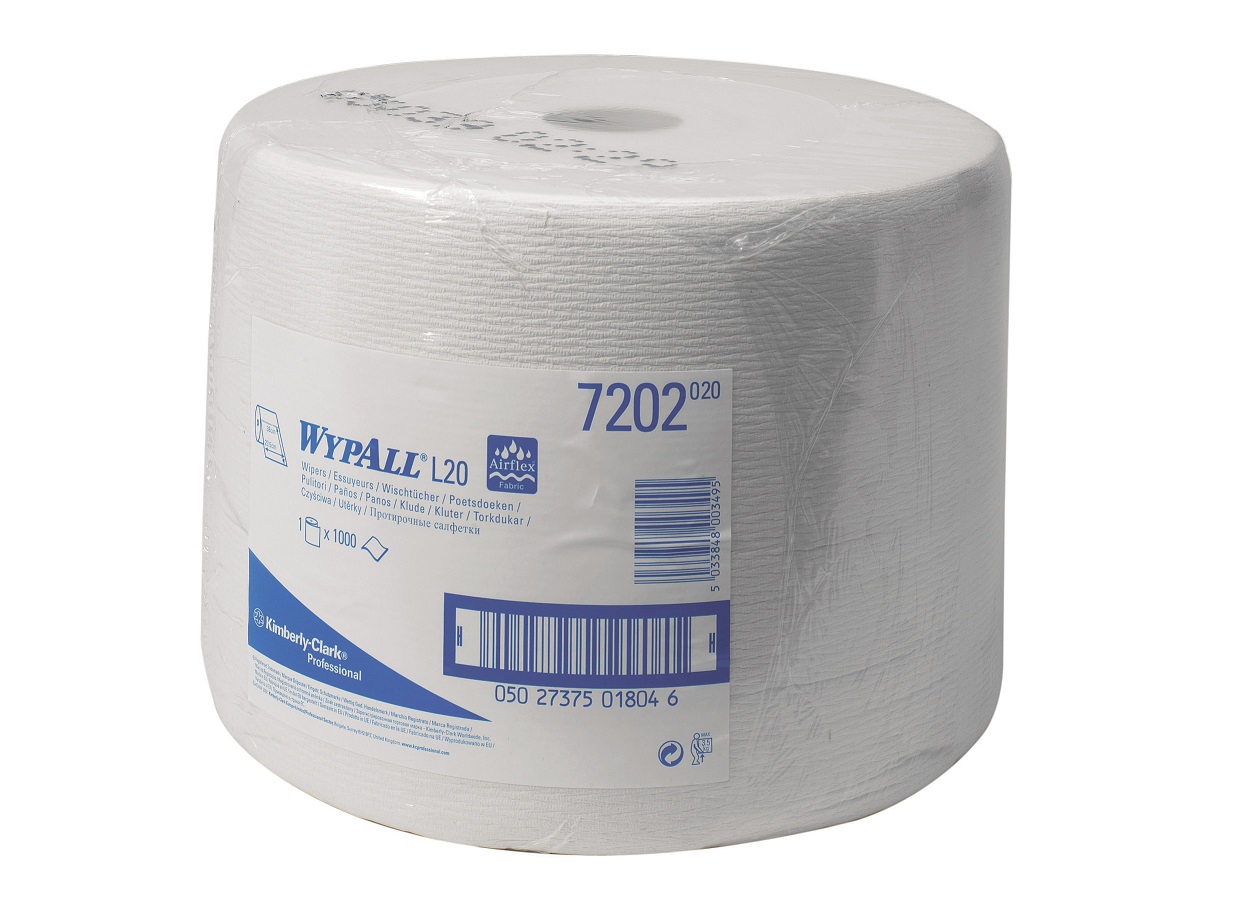 Kimberly Clark WypAll Poetsdoek L20 Wit rol 1000st