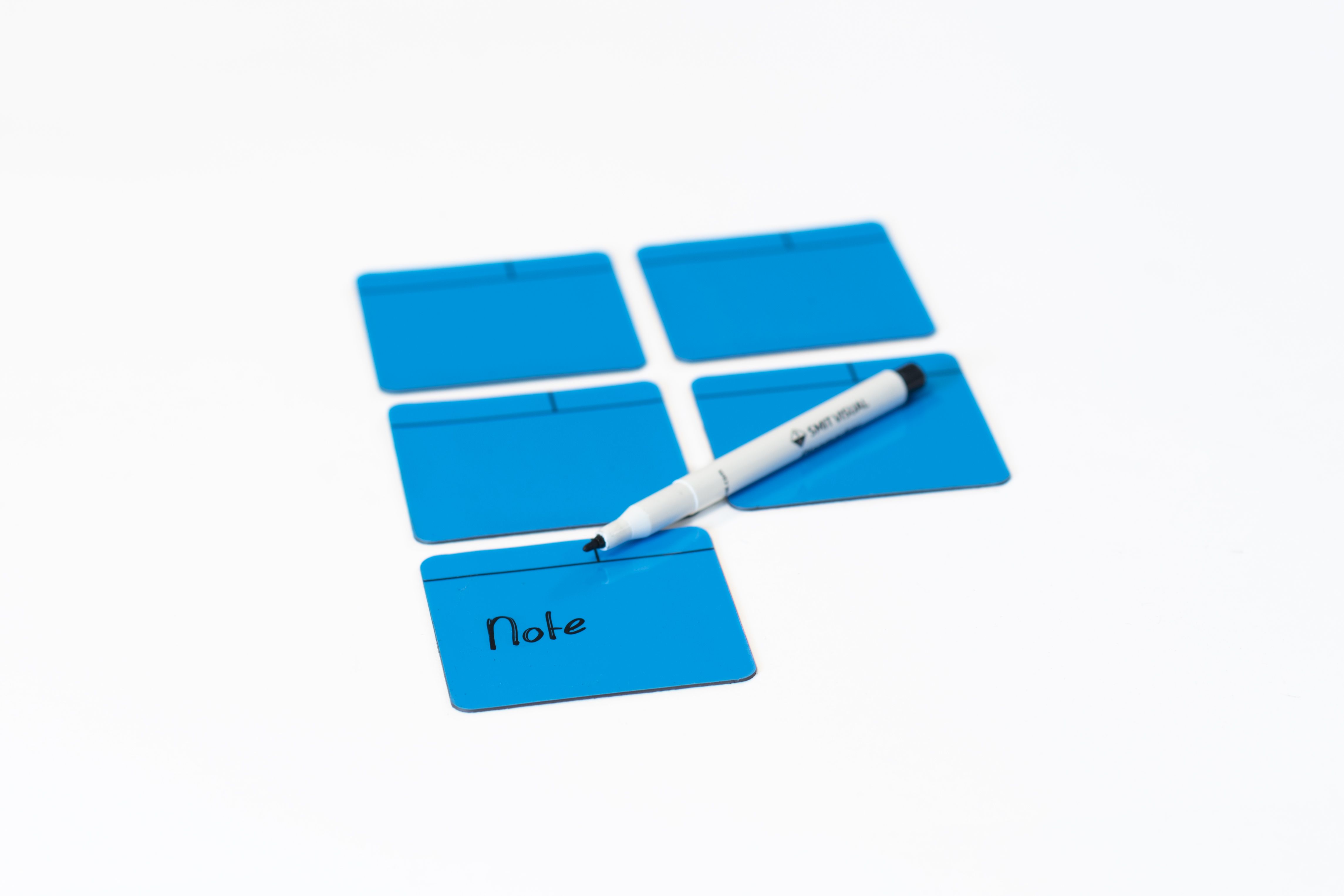 Magneetfolie Scrum lichtblauw, set van 5 stuks - 100x100x0,85 mm