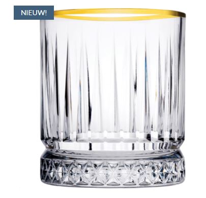 Pasabahce Tumbler Elysia 35.5 cl Transparant Goud 4 stuks