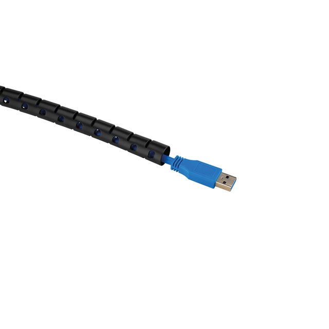 USB-kabel, USB-A, kabel met beschermingssluiting, blauw connector, flexibele kabel