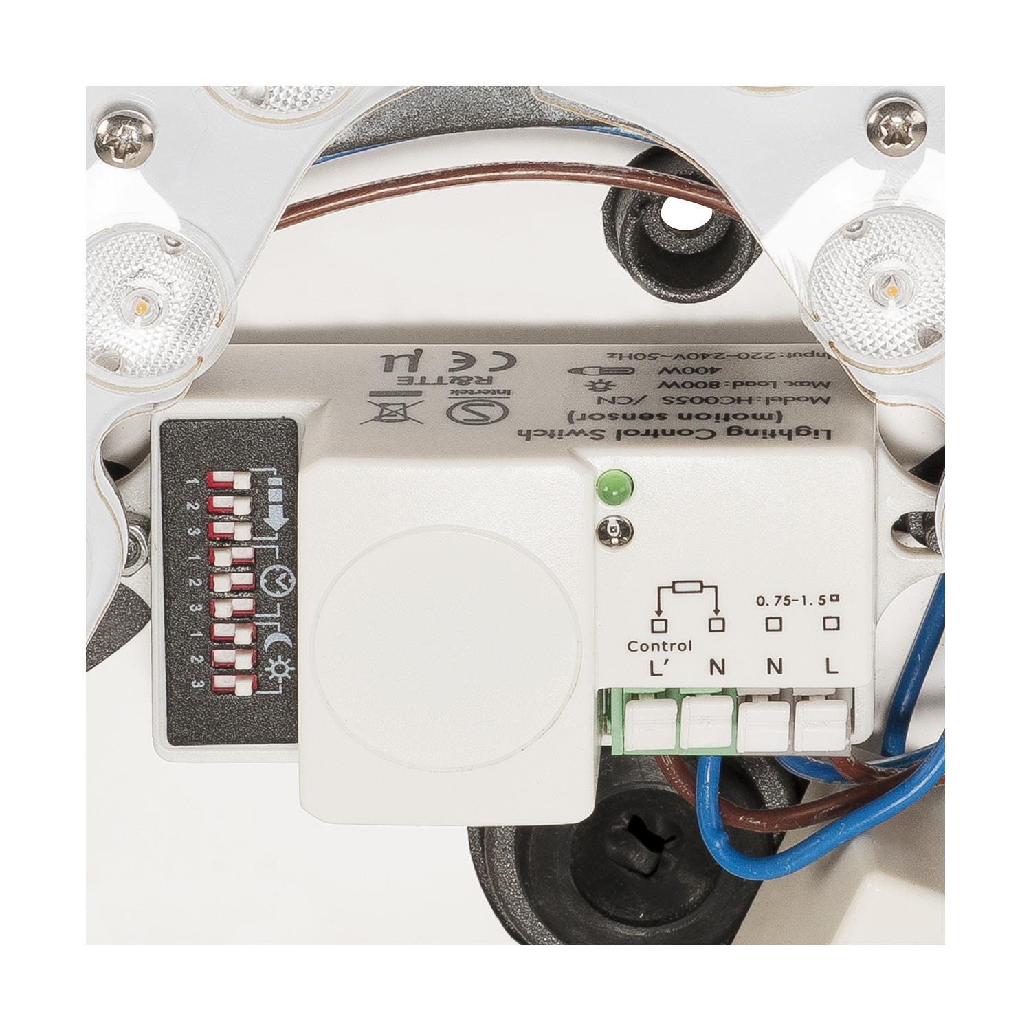 AINOS wit 1xLED 3000K rond, sensor