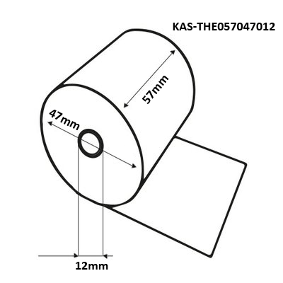 Thermorol 57x47x12mm 25mtr Thermisch - 50 stuks