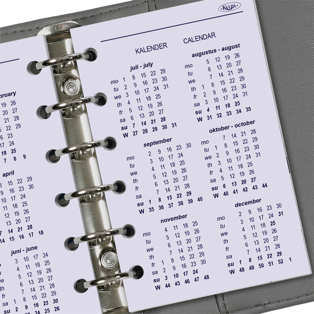 kalender, ringmap, planner, binder, maandkalender