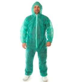 CMT Coverall Non Woven PP Groen Maat L doos 50 stuks