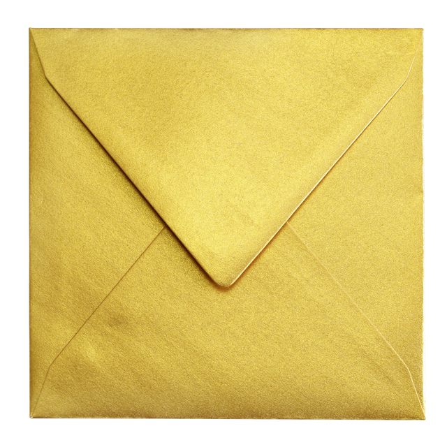 Envelop Papicolor 140x140mm metallic goud pak à 6 stuks