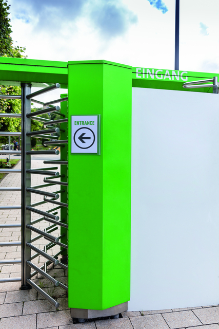 groene poort, toegangspoort, inrit, kassasysteem, spinnende armwerk