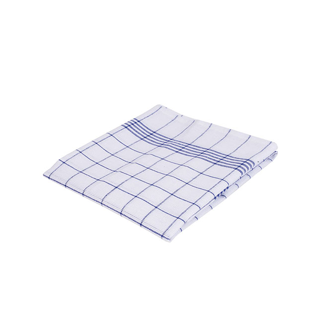 Wecoline Poleerdoek Glasdoek 60x80cm blauw_wit set 10st.