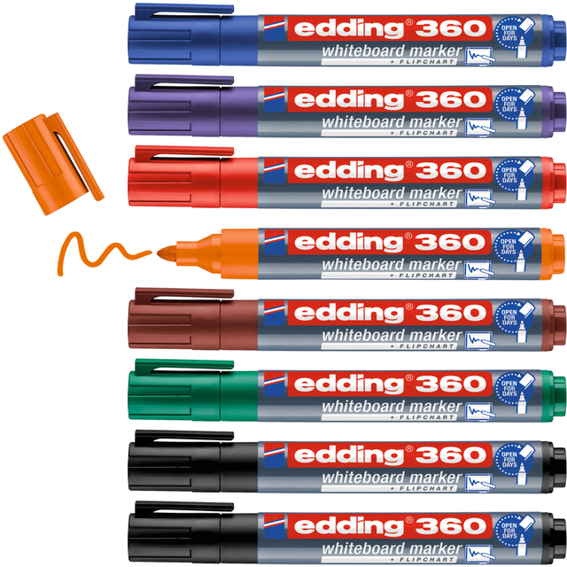 whiteboard marker, edging 360, multicolor, schicel tip, marker set