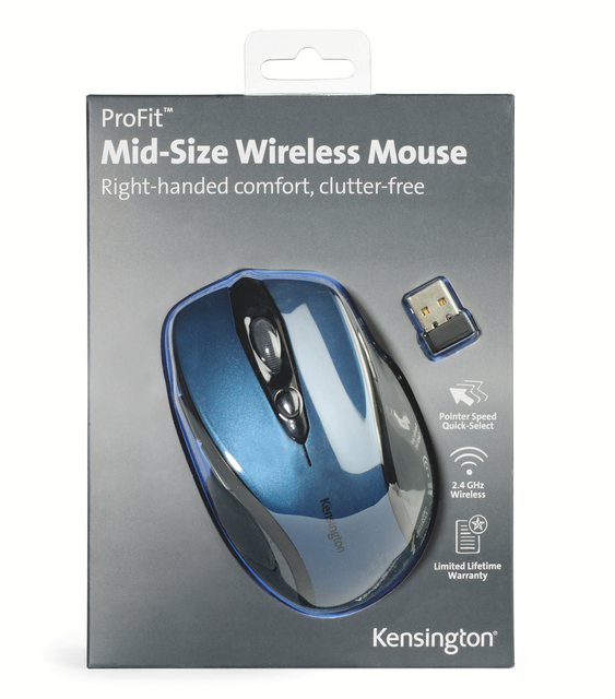 Muis, Draadloze, Mid-size, USB-dongle, Kensington
