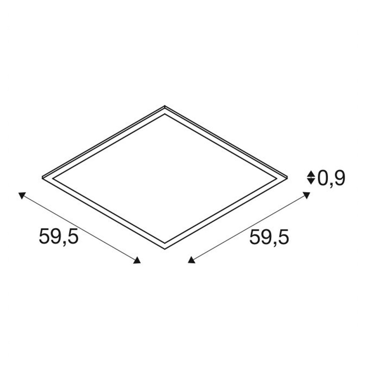 LED PANEL 60x60 wit 1xLED 3000K