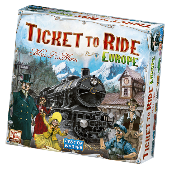 trein, stoomtrein, bordspel, kleurenrijk, ticket to ride europe
