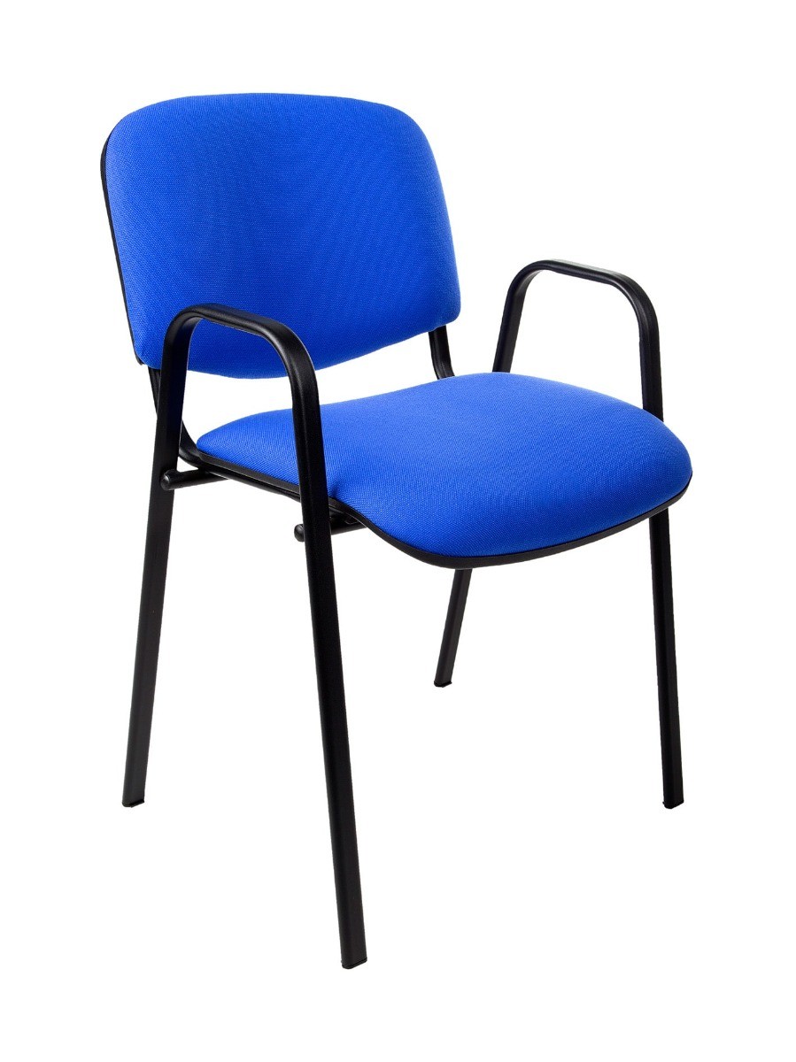 MILOS-Blauw-Stof-Chroom frame