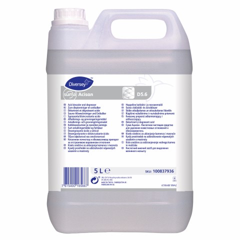 Diversey Suma Acisan D5.6 Ontvetter Ontkalker doos 2x5ltr