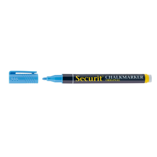 krijtstift, blauwe marker, marker pen, whiteboardmarker, Securit krijtmarker