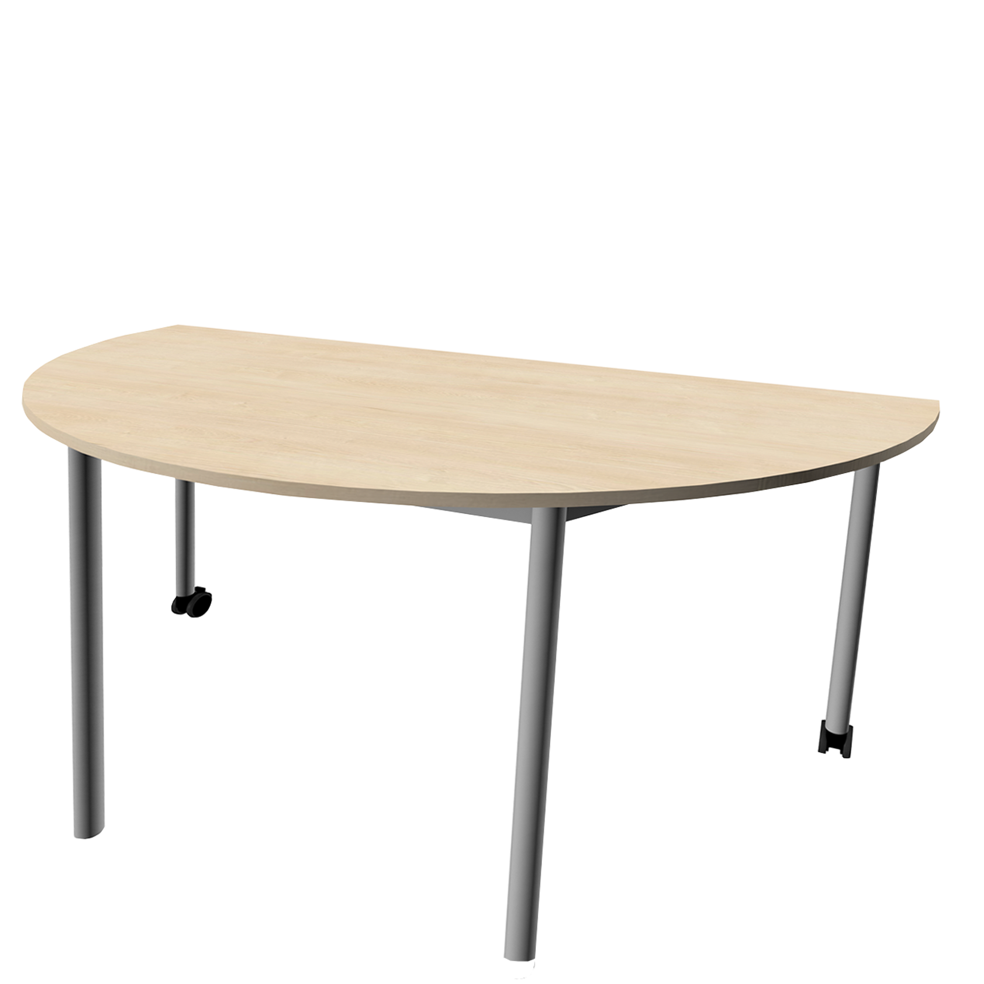 Mobiele Vari² halfronde tafel met melamine gecoat tafelblad