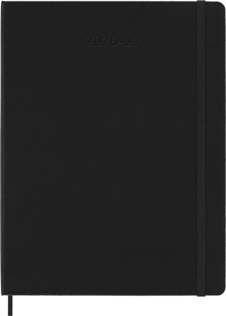 notitieboek, agenda, journal, zwart, riemelastisch