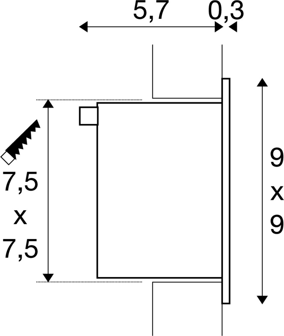 FRAME BASIC LED zilvergrijs 1xLED 3000K