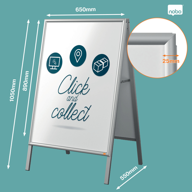 krijtbord, A-Frame bord, staandeel, panel, illustratie panel