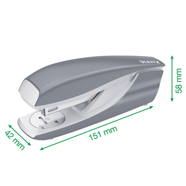 kantooraccessoire, nietjesmachine, stapler, metaal/kunststof, grijstint