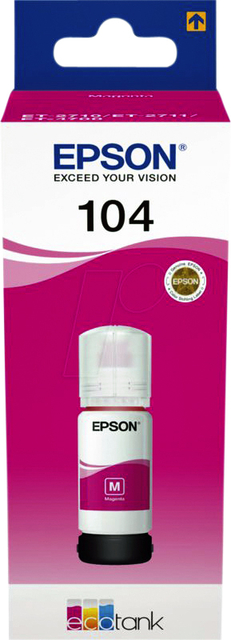 Navulinkt Epson 104 T00P340 rood