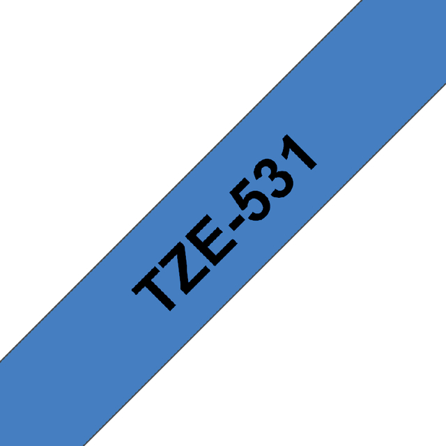 Labeltape Brother P-touch TZE-531 12mm zwart op blauw
