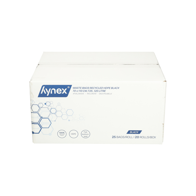 plastic, waste bags, HDPE, black, box of 25