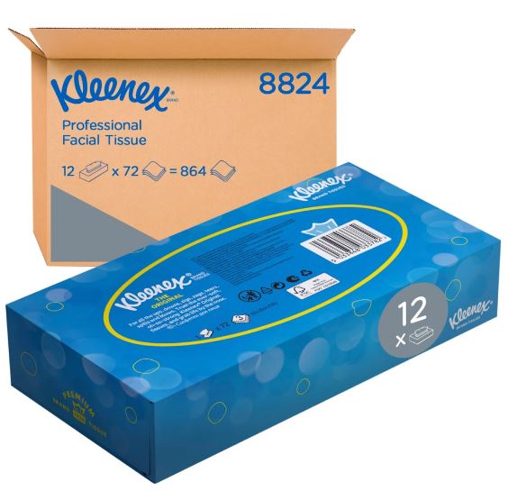Kimberly Clark Kleenex Facial Tissue Wit doos 12x72st