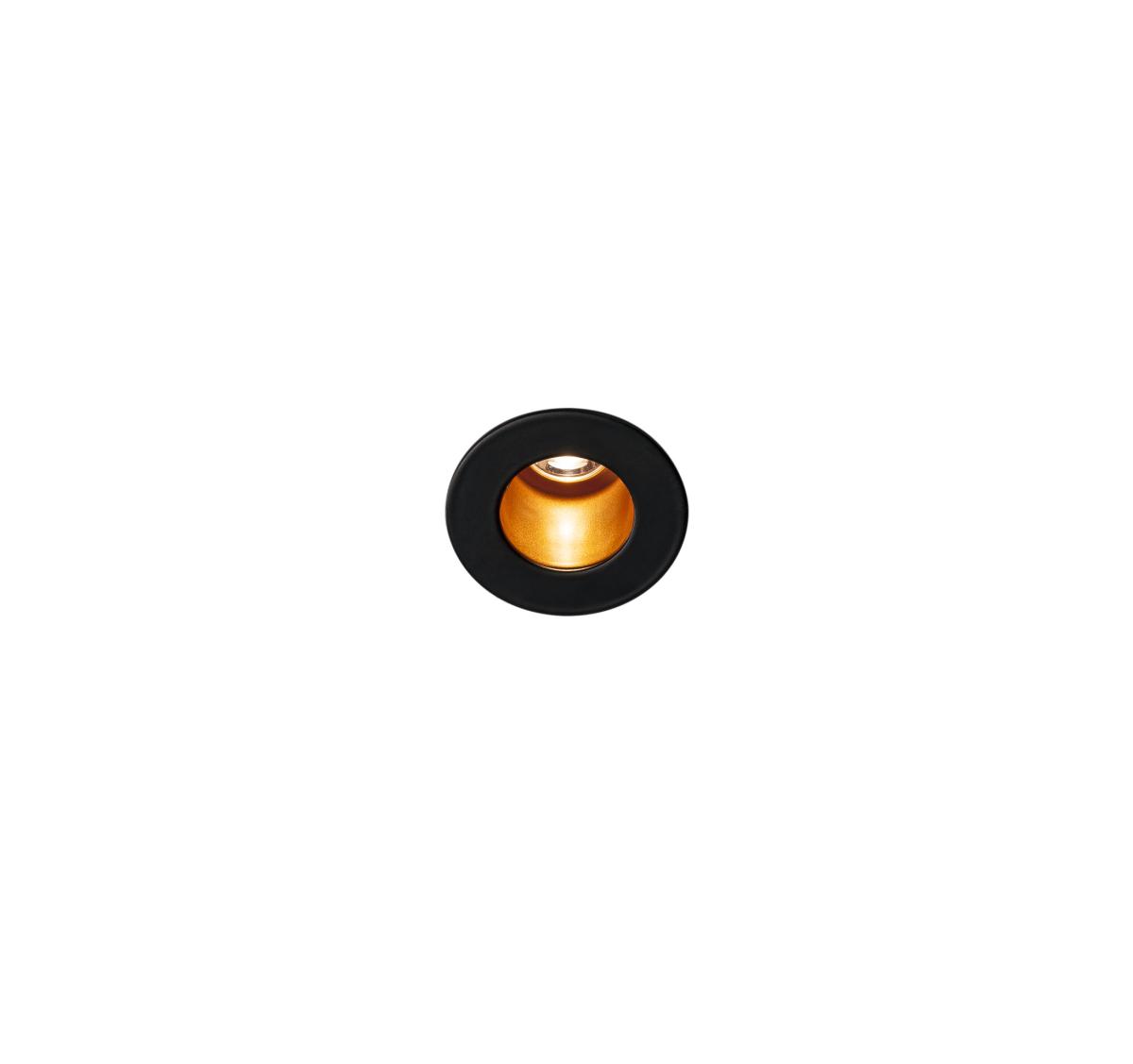 inbouwspot, downlight, spotlamp, oranje binnenkant, zwart frame