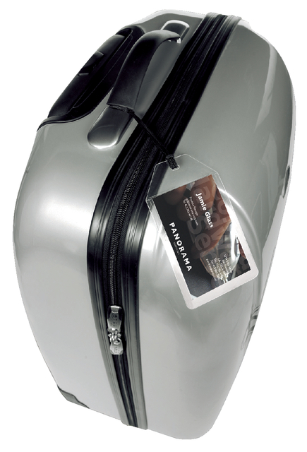 Label bagage Djois 3L 11120 72x123mm met nylonkoord transparant 10 stuks