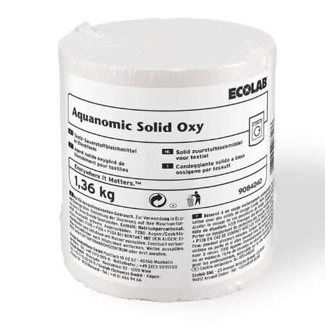 Ecolab Aquanomic Solid Oxy Bleekmiddel Textiel 2x 1.36kg