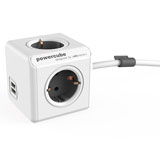 
Allocacoc PowerCube Extended, stekkerdoos met USB poorten, 4 sockets, 3m, wit/grijs
      