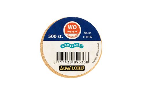 Labellord Aqua etiket WO weg op VR rol 500st