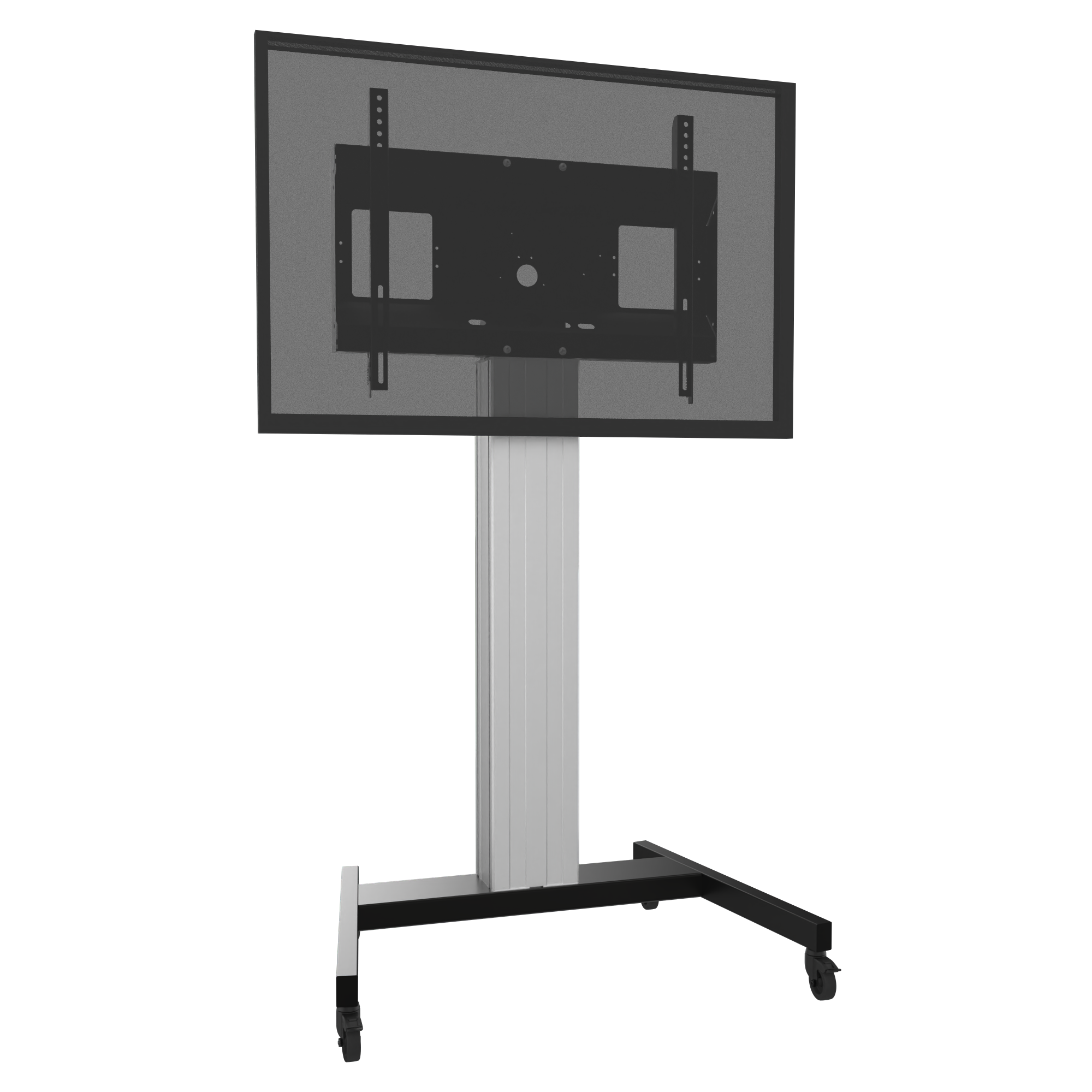 Tv-trolley, verrijdbaar statief met monitorbeugel, middendisplay 160 cm