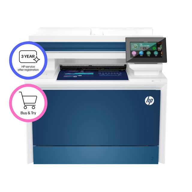 printer, inkjet, blauw, kleurig, multifunctioneel