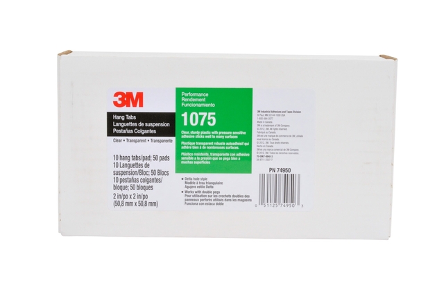 3M, hanging tabs, clear, transparent, box