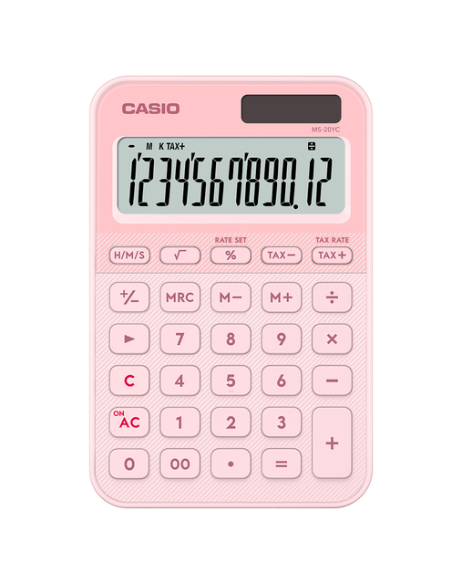 calculator, pink, Casio, digital, handheld