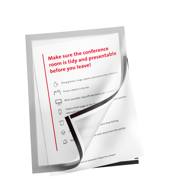 Infokader Quantore A4 zelfklevend zilver 2 stuks