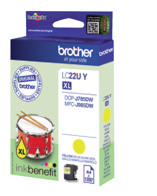 Inktcartridge Brother LC-22UY geel