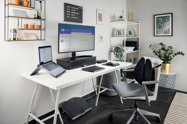 bureau, desk, computer, monitor, 办公室