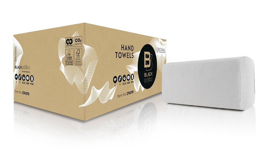 BlackSatino Handdoekpapier 25x23cm 2lgs 3200st 274570